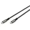 Digitus USB-C černo-šedá / Kabel USB-C na USB-C / USB4 Gen 3x2 40 Gbps / PD 3.1 240 W / 1 m