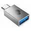 Cherry stříbrná / Adaptér / USB-A na USB-C / hliník