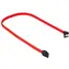 Sharkoon SATA III kabel červený, zahnutý 45 cm / Datový kabel SATA III / 90° konektor / 6 Gbit/s