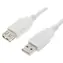 Logo bílá / Prodlužovací kabel USB 2.0 / USB-A samec - USB-A samice / 0,3 m
