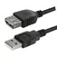 Logo černá / Prodlužovací kabel / USB 2.0 A-A / 1,8 m