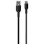 Puro Soft Silicone Cable černá / Datový kabel / USB-A / USB-C / 1.5m