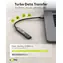 Goobay 74460 světle šedá / USB hub / 5 portů / USB-C na USB-C/USB-A / 5 Gbit/s