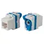 XtendLan Keystone RJ45 CAT5e bílá / UTP zásuvka / uzamykatelná / instalace bez nástrojů