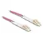 DeLock LC/LC OM4 5m / Optický kabel / Multimode 50/125 / Zalomený konektor