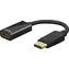 Goobay 67881 černá / Redukce DisplayPort - HDMI / DisplayPort 1.2 / pozlacené konektory / 0,1 m