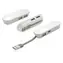 XD Design Flat stříbrná / USB hub / 3x USB 2.0 / USB-C 2.0 / integrovaný kabel