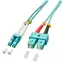 Lindy LC/SC tyrkysová 5 m / Optický patch kabel / Duplex OM3 Multimode / 50/125 µm