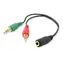 Equip Audio rozdvojka 3,5mm černá / Rozdvojka / Jack 3,5mm - 2x Jack 3,5mm / 13 cm