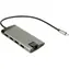 Inter-Tech Argus GDC-802 šedá / Dokovací stanice / USB-C / 1x HDMI / 3x USB 3.2 Gen 1 / LAN / čtečka karet