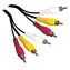 Schwaiger AV kabel 3x Cinch černá / Audio/video kabel / 1,5 m / stíněný