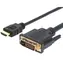 Techly HDMI-DVI-D černá / Propojovací kabel / 3 m / 1920 x 1080 px