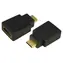 LogiLink Adaptér mini HDMI (M) - HDMI (F) černá / Adaptér / 8,16 Gbit/s / pozlacené konektory