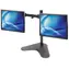 Manhattan Držák na 2 monitory stolní černý / 13-32" / VESA 75x75-100x100 / nosnost 8kg / rotace 180°