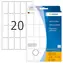 HERMA Univerzální etikety 19x40 mm / bílé, snímatelné / 32 listů / 480 ks