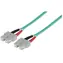 Intellinet SC/SC 1 m tyrkysová / Optický kabel / Multimode OM3 / Duplex / LSZH