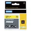 Dymo Rhino páska 12mm x 3,5m černá na žluté / Páska do štítkovače / Nylon / Voděodolná / UV odolná