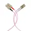 EFB LC-SC OM4 fialová / Optický patch kabel / Duplex / 50/125 µm / LSZH / 5 m