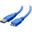 Techly USB-A - Micro USB-B 2 m modrá / Kabel / USB 3.2 Gen 1 / 5 Gbit/s