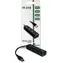 Inter-Tech IT-310 / Ethernetový adaptér / USB-A / Gigabit LAN / hliníkové tělo / 3x USB 3.2 Gen 1 hub