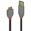 Lindy Anthra Line USB-A - Micro-USB B černá / Kabel / USB 3.2 Gen 1 / 1 m / 5 Gbit/s