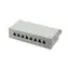LogiLink Patch panel šedá / Patch panel / 8 portů / Cat6A / stolní/nástěnná montáž / RJ-45