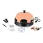 Emerio Pizzarette černá, oranžová / Elektrická pec k výrobě pizzy / 1200 W / 6 pizz / Cool Touch