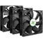 Inter-Tech IPC Fan Set 120 černá / Ventilátor / 3ks / 120 mm / 800-1500 RPM / 60 CFM / 25 dB / 4-pin