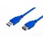 MediaRange USB-A (M) - USB-A (F) modrá / Prodlužovací kabel USB / USB 3.0 / 3 m