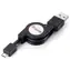 Equip USB-A – Micro-USB B černý / Kabel / USB 2.0 / Vysouvací / 1 m