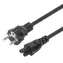 Manhattan napájecí kabel CEE7/7 - IEC C5 černý / Napájecí kabel / 3 m / 250 V