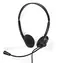 Nedis CHSTU110BK černá / Sluchátka s mikrofonem / Na uši / USB-C / USB-A adaptér / sklopný mikrofon