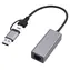 Gembird A-USB3AC-LAN-01 šedá / Gigabitový síťový adaptér / 1x LAN / USB-A + USB-C / USB 3.1