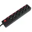 LogiLink LPS233 černá / Prodlužovací kabel / 6x zásuvka / 1,5 m / 230V-16A / LED kontrolka