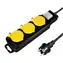 LogiLink Venkovní prodlužovací kabel černo-žlutá / Prodlužovací kabel / 3 zásuvky / IP44 / 1,5 m / 230V/16A