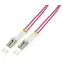 LogiLink OM4 LC-UPC fialová / Optický patch kabel / Duplex / Multimode / 2 m