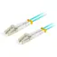 Lanberg optický patch kabel MM LC/UPC-LC/UPC cyan / Optický patch kabel / Duplex / OM3 50/125 / 2 m