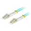 Lanberg Optický patch kabel LC/UPC-LC/UPC cyan / Duplex / OM3 50/125 / 1 m / LSZH