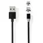 Nedis CCGB60630BK20 černá / Magnetický nabíjecí kabel / USB-C + Micro-USB / 10 W / 2 m
