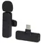 Nedis Bezdrátový klopový mikrofon černá / USB-C / 360° všesměrový / Vypínač / Kabel 1,8 m