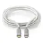 Nedis PROFIGOLD USB-C stříbrná / Datový kabel / USB-C - USB-C / USB 3.2 Gen 2x2 / 20 Gbps / nylon / 2 m