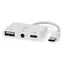 Nedis USB-C multiport adaptér / Redukce / USB-A + USB-C + 3,5mm jack / USB 2.0 / 480 Mbps