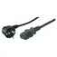 LogiLink napájecí kabel CEE7/7-C13 90° černá / Napájecí kabel / 3 m / 250 V / 10/16 A