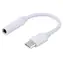 SAVIO AK-35 bílá / Audio adaptér / USB-C (M) - Jack 3,5 mm (F)
