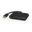Nedis CCGB64780BK01 černá / USB-C hub / 4 porty / USB-A + USB-C / SD & microSD čtečka / USB 2.0