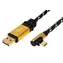 Roline USB kabel USB-A(M)-USB-C(M) lomený 90° / Kabel / USB 2.0 / oboustranný konektor / 3 m