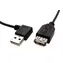 Goobay prodlužovací kabel USB 2.0 A-A M/F lomený vpravo černý / USB kabel / 30 cm / USB 2.0