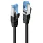 Lindy Cat6A S/FTP PIMF černý 1,5 m / Patch kabel / LSZH / RJ45-RJ45 / 500 MHz