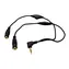 OEM redukce jack 3,5 mm (M) - 2x jack 3,5 mm (F) / Redukce / regulace hlasitosti / kabel 30 cm