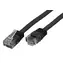 OEM Patch kabel UTP Cat6 plochý 1,5 m černý / Patch kabel / U/UTP / RJ-45